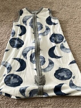 Burt's Bees Baby Moon Print Sleeveless Pajama Sleep Sack - Navy & White